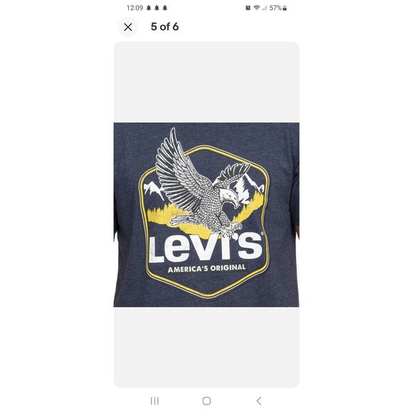 Levi's Eagle Graphic Tee Mens size Medium NEW WITH TAGS - Picture 4 of 8